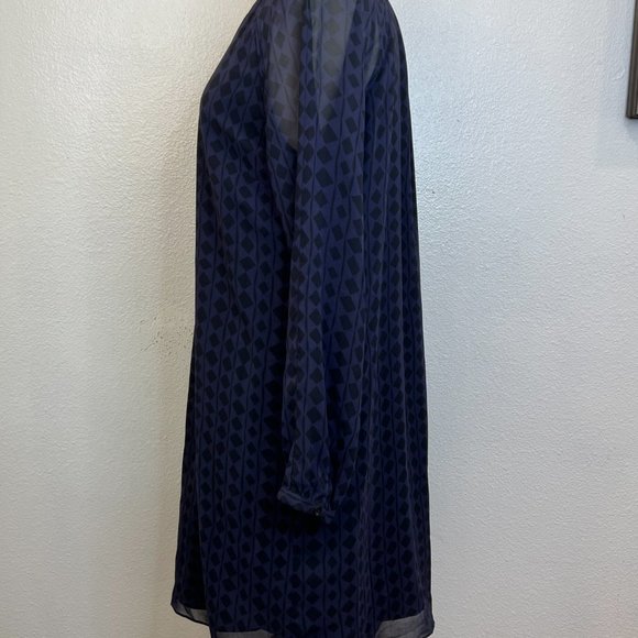 Cabi 3102 Womens Sz M Harlequin Tunic Shift Dress Diamond Print Purple Black - Picture 4 of 7